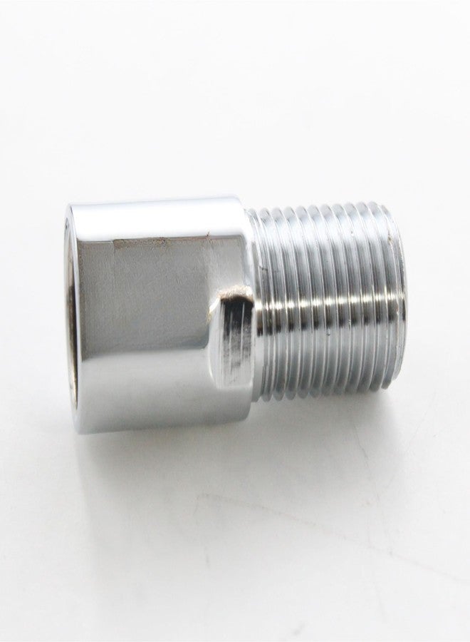 KINIK CP Brass Extension Nipple 2 Inch | 1/2 Inch Thread Chrome Finish Pipe Fitting for Plumbing | Pack of 2 - Image 2